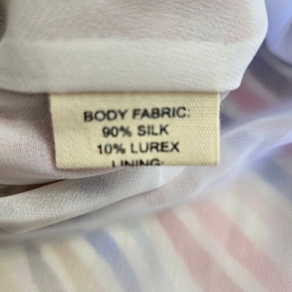 NWT Anthropologie Celia B Pilar Shimmer Silk Maxi Skirt L Sheer Boho Metallic - Picture 8 of 11